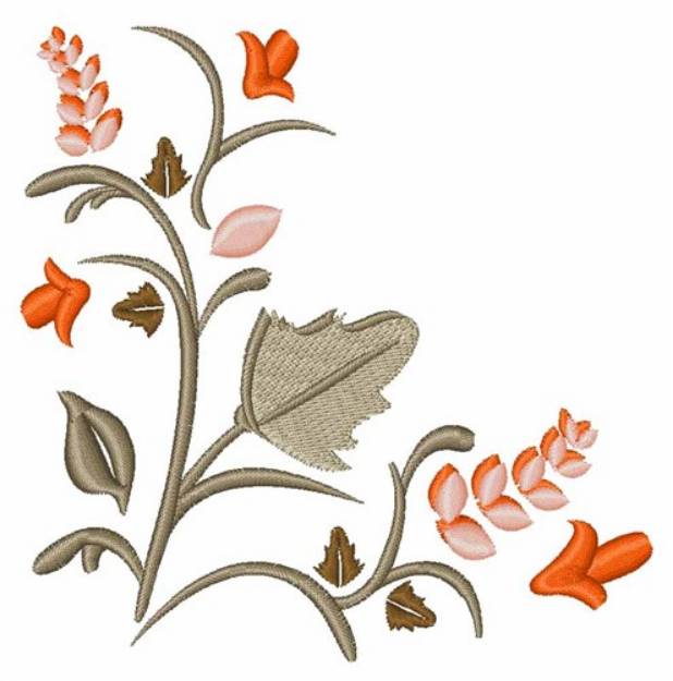 Picture of Floral Plant Machine Embroidery Design