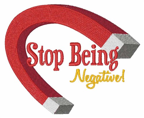 Stop Negative Machine Embroidery Design