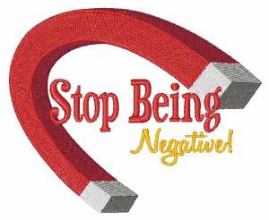 Picture of Stop Negative Machine Embroidery Design