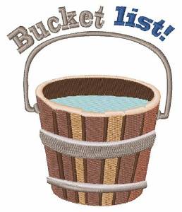 Picture of Bucket List Machine Embroidery Design