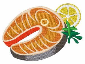 Picture of Salmon Dinner Machine Embroidery Design