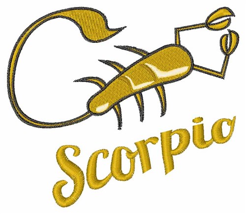 Scorpio Machine Embroidery Design