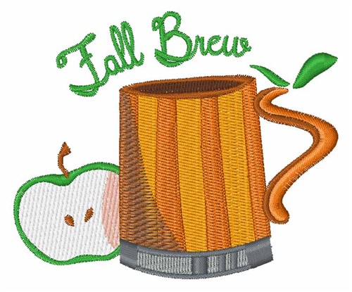 Fall Brew Machine Embroidery Design