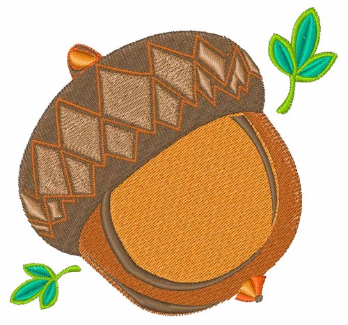 Acorn Nut Machine Embroidery Design
