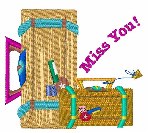 Miss You Machine Embroidery Design