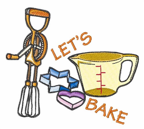 Lets Bake Machine Embroidery Design
