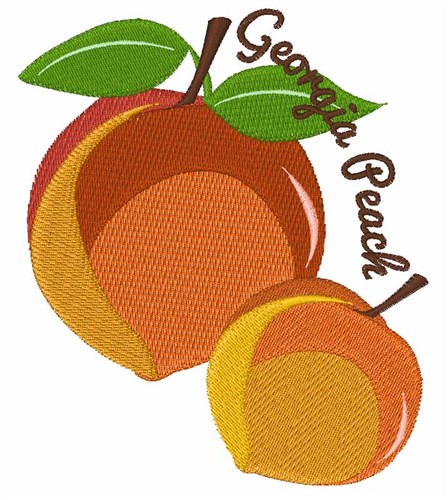 Georgia Peach Machine Embroidery Design