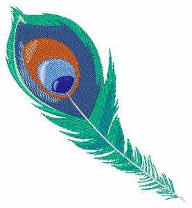 Picture of Peacock Feather Machine Embroidery Design