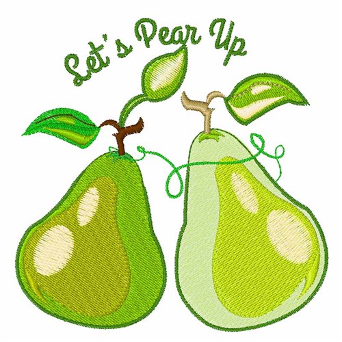 Lets Pear Up Machine Embroidery Design