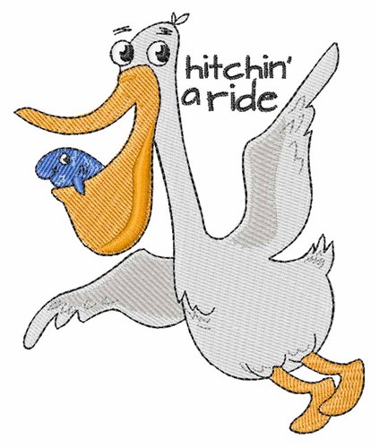Hitchin A Ride Machine Embroidery Design