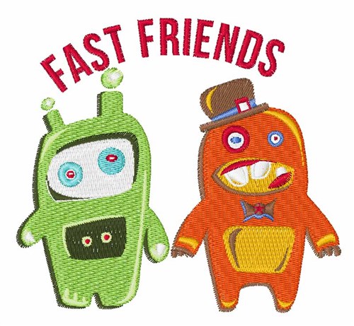 Fast Friends Machine Embroidery Design