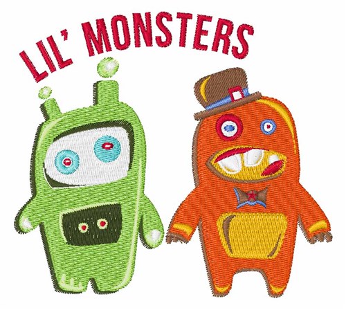 Lil Monsters Machine Embroidery Design