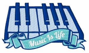 Picture of Music Is Life Machine Embroidery Design
