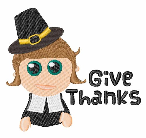 Give Thanks Machine Embroidery Design