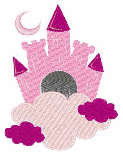 Pink Castle Machine Embroidery Design