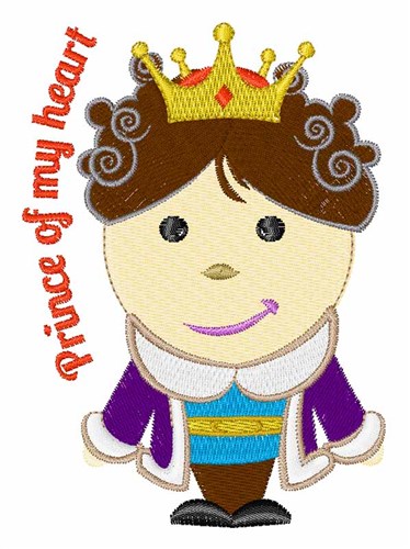 Prince Of My Heart Machine Embroidery Design