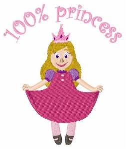 Picture of 100% Princess Machine Embroidery Design