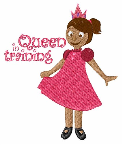 Queen in Training Machine Embroidery Design