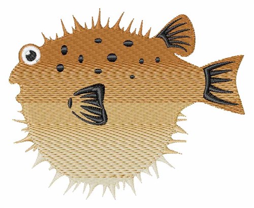 Blow Fish Machine Embroidery Design
