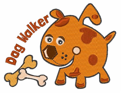 Dog Walker Machine Embroidery Design