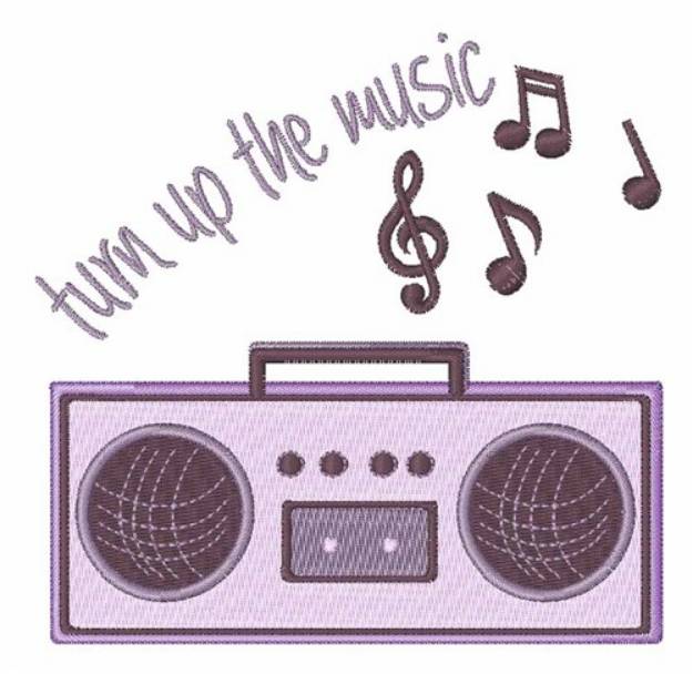 Picture of Turn Up Music Machine Embroidery Design