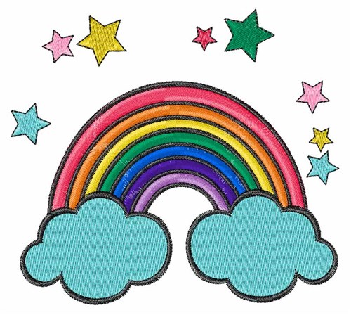Rainbow Machine Embroidery Design