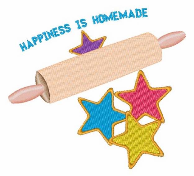 Picture of Happiness Homemade Machine Embroidery Design
