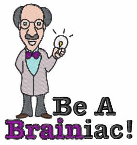 Picture of Be A Brainiac Machine Embroidery Design