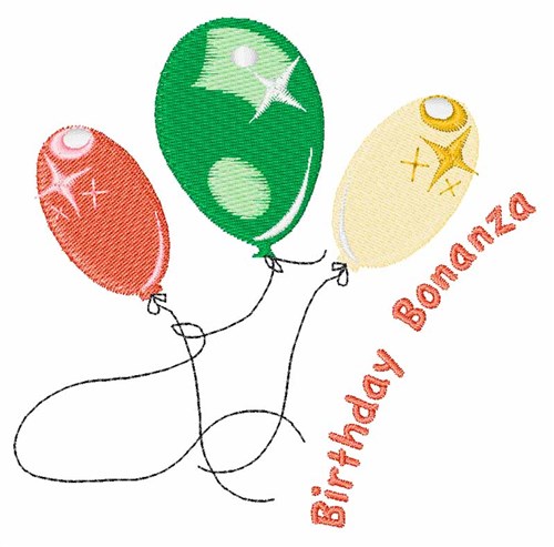 Birthday Bonanza Machine Embroidery Design