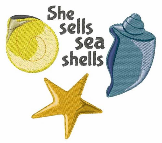 Picture of She Sells Machine Embroidery Design
