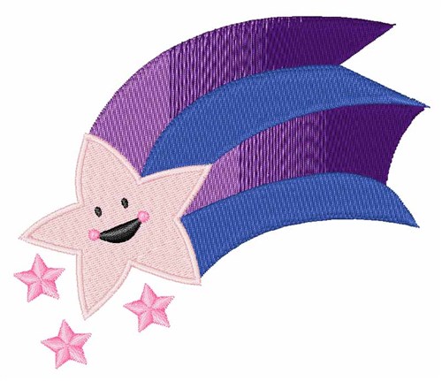 Shooting Star Machine Embroidery Design