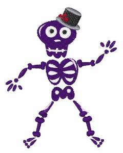Picture of Silly Skeleton Machine Embroidery Design