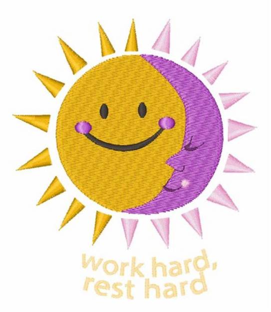 Picture of Work Hard Machine Embroidery Design