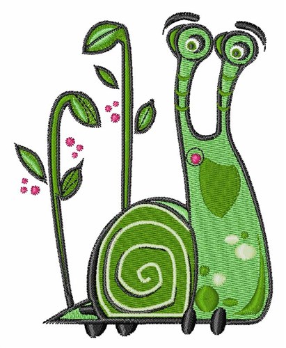 Funny Snail Machine Embroidery Design