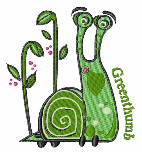 Green Thumb Machine Embroidery Design