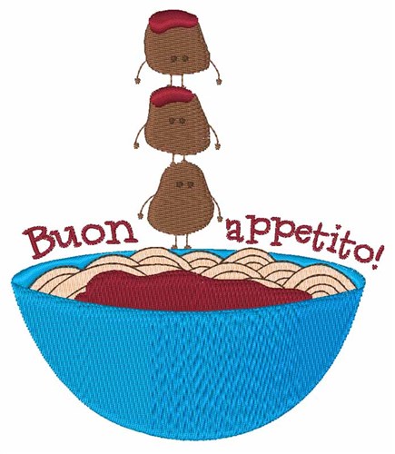 Buon Appetito Machine Embroidery Design