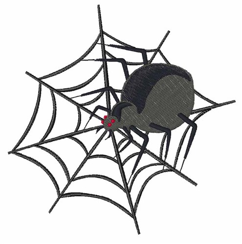 Spider In Web Machine Embroidery Design