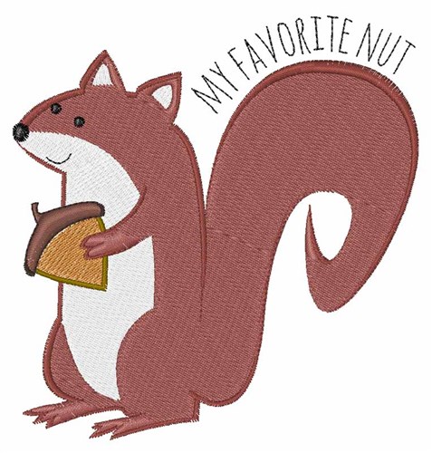 Favorite Nut Machine Embroidery Design