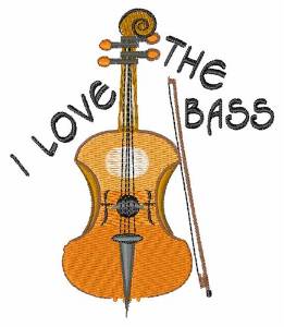 Picture of Love The Bass Machine Embroidery Design
