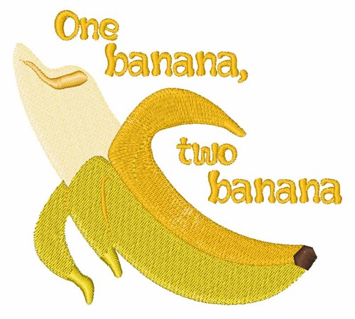 One Banana Machine Embroidery Design