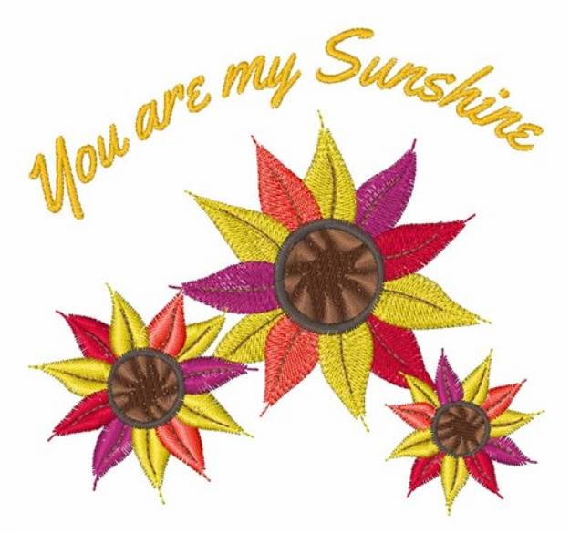 Picture of My Sunshine Machine Embroidery Design
