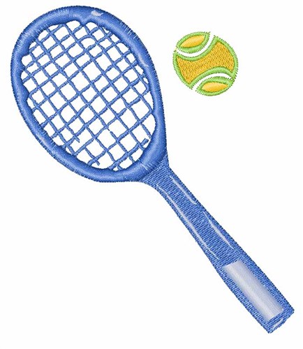 Tennis Racket Machine Embroidery Design