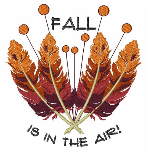 Fall In Air Machine Embroidery Design