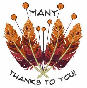 Picture of Many Thanks Machine Embroidery Design