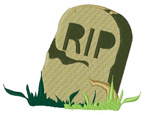 RIP Tombstone Machine Embroidery Design