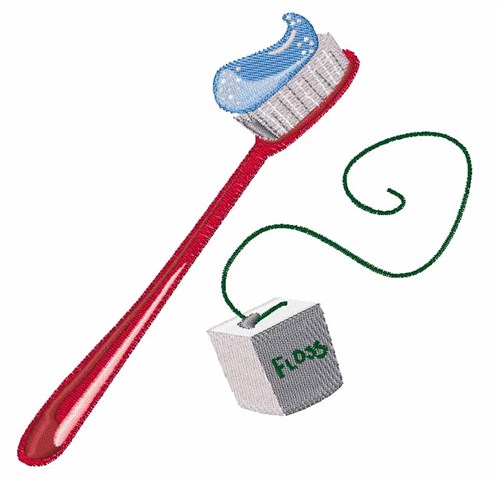 Tooth Brush Machine Embroidery Design