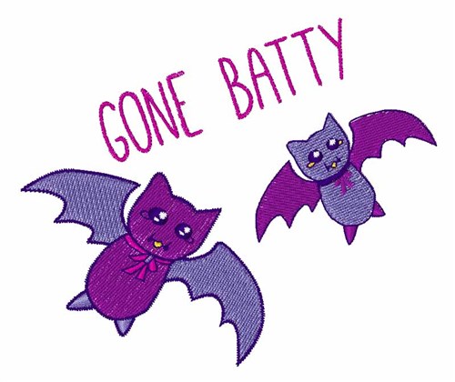 Gone Batty Machine Embroidery Design