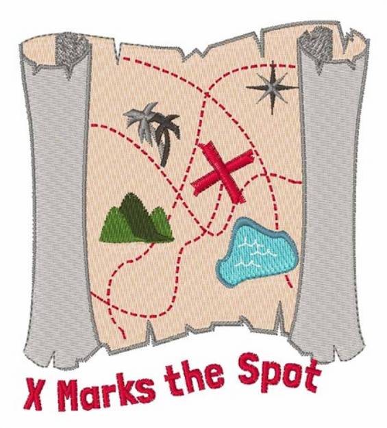 Picture of X Marks Spot Machine Embroidery Design