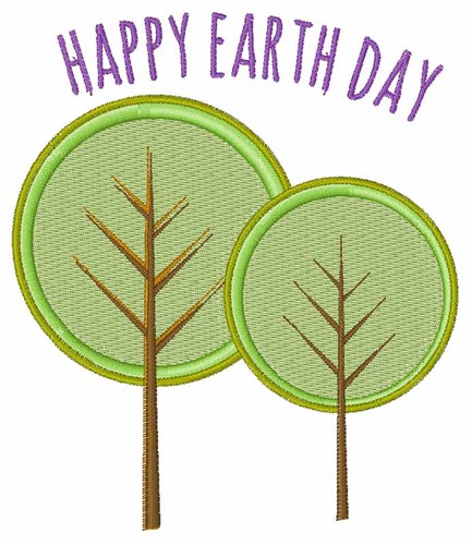 Earth Day Machine Embroidery Design
