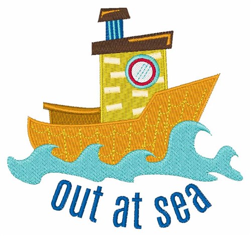 Out At Sea Machine Embroidery Design